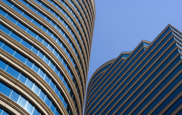 Facade of two sky scrapers